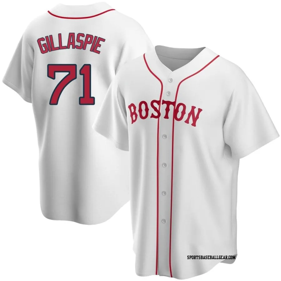 Logan Gillaspie Men's Boston Red Sox White Replica Alternate Jersey