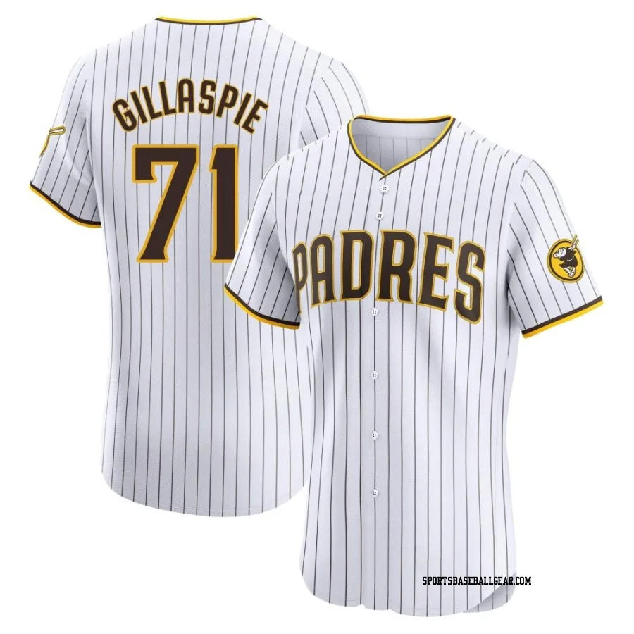 Logan Gillaspie Men's San Diego Padres White Elite Home Jersey