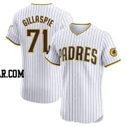 Logan Gillaspie Men's San Diego Padres White Elite Home Patch Jersey