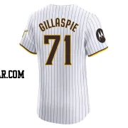 Logan Gillaspie Men's San Diego Padres White Elite Home Patch Jersey