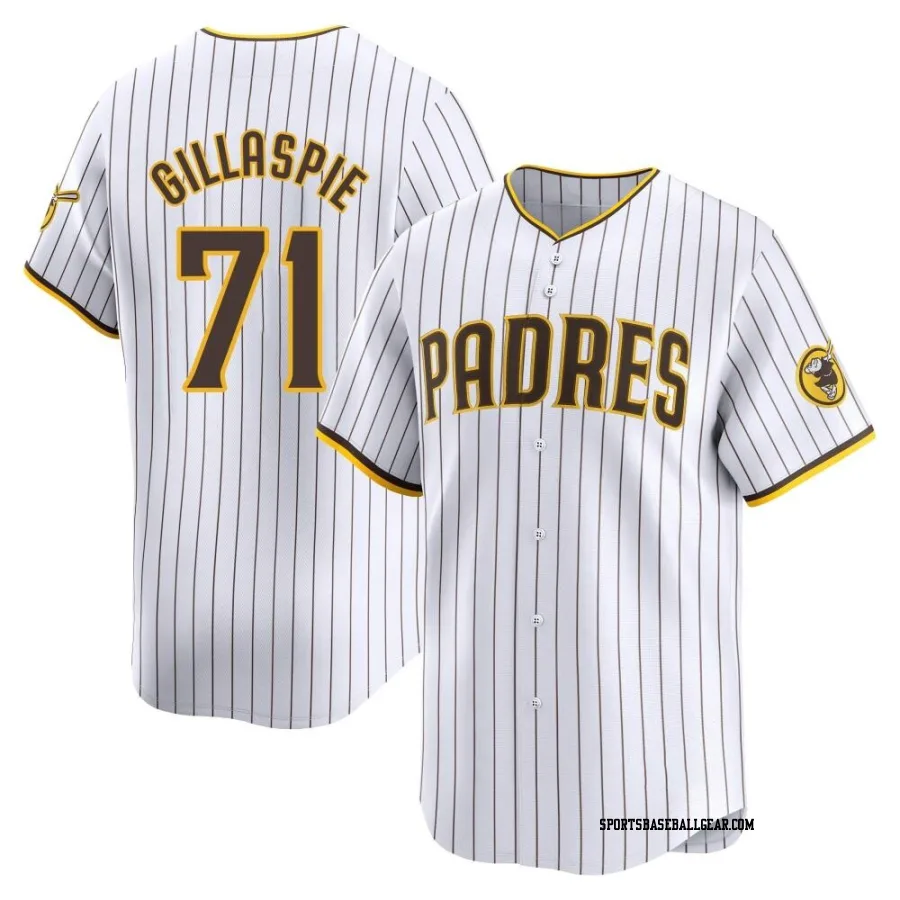 Logan Gillaspie Men's San Diego Padres White Limited Home Jersey