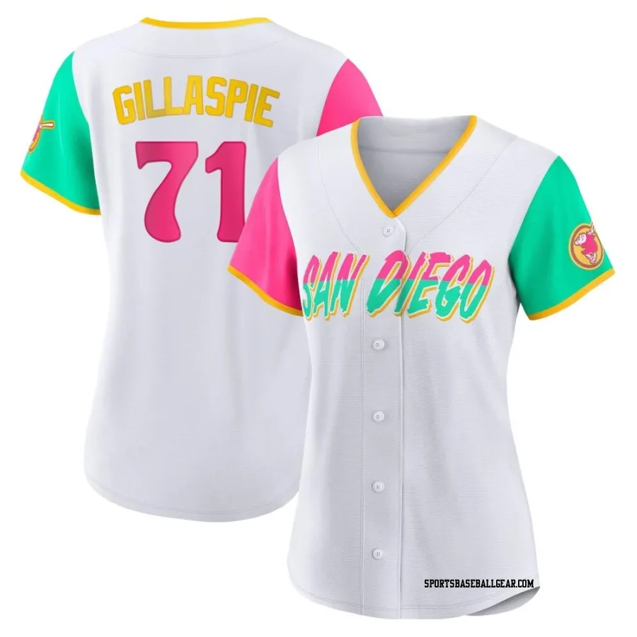 Logan Gillaspie Women's San Diego Padres White Authentic 2022 City Connect Jersey