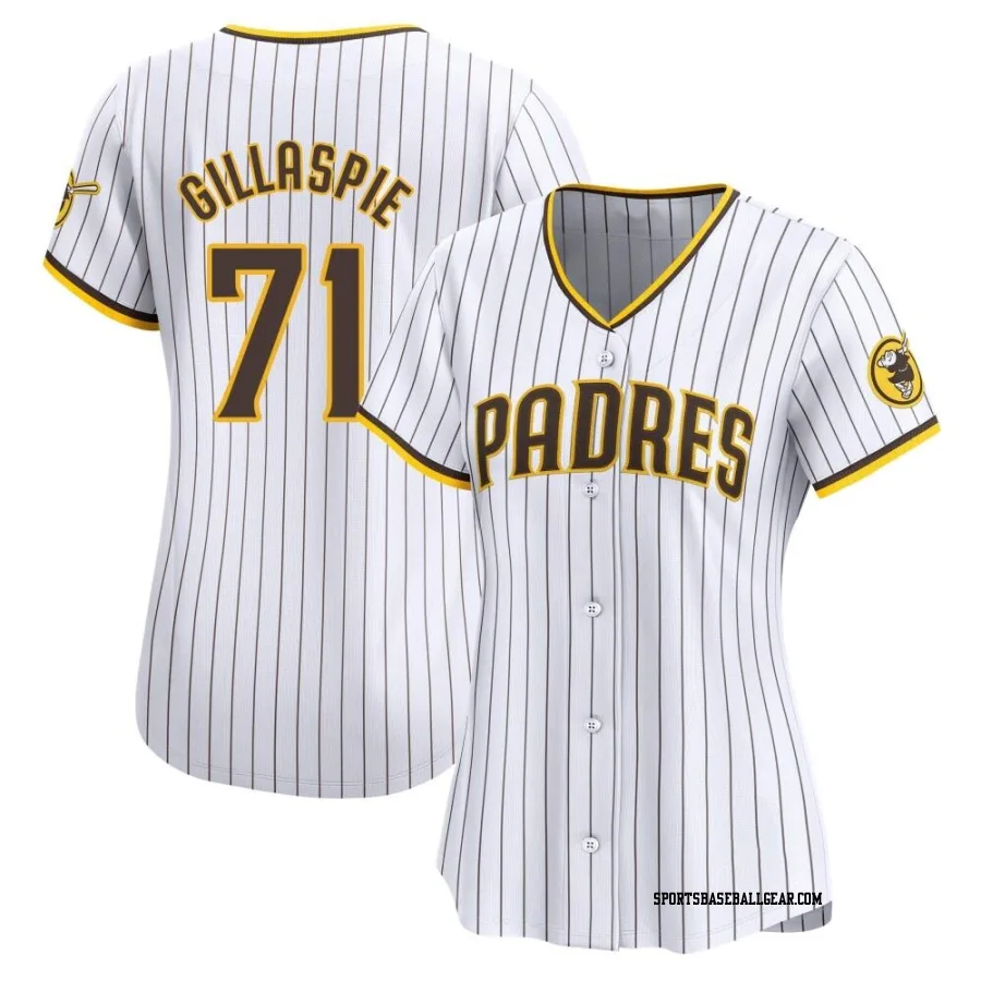 Logan Gillaspie Women's San Diego Padres White Limited Home Jersey