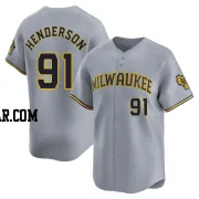 Logan Henderson Men's Milwaukee Brewers Gray Limited Away Jersey