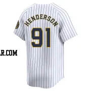 Logan Henderson Men's Milwaukee Brewers White Limited Alternate Jersey