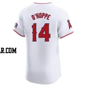 Logan O'Hoppe Men's Los Angeles Angels White Elite Home Patch Jersey