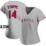 Logan O'Hoppe Women's Los Angeles Angels Authentic Silver Road Jersey