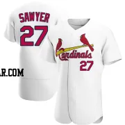 Logan Sawyer Men's St. Louis Cardinals White Authentic Home Jersey