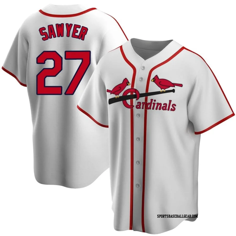 Logan Sawyer Youth St. Louis Cardinals White Home Cooperstown Collection Jersey