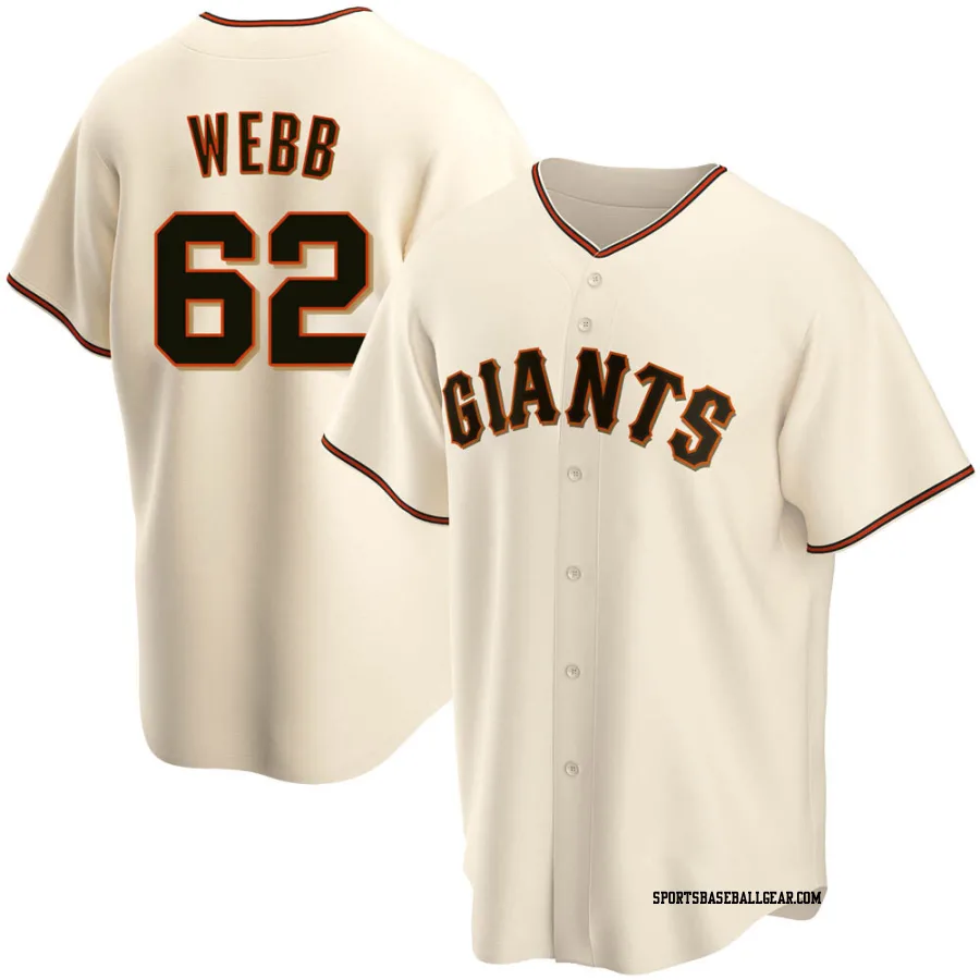 Logan Webb Men's San Francisco Giants Cream Replica Home Jersey