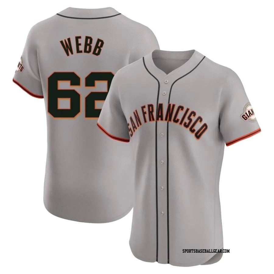 Logan Webb Men's San Francisco Giants Gray Elite Road Jersey