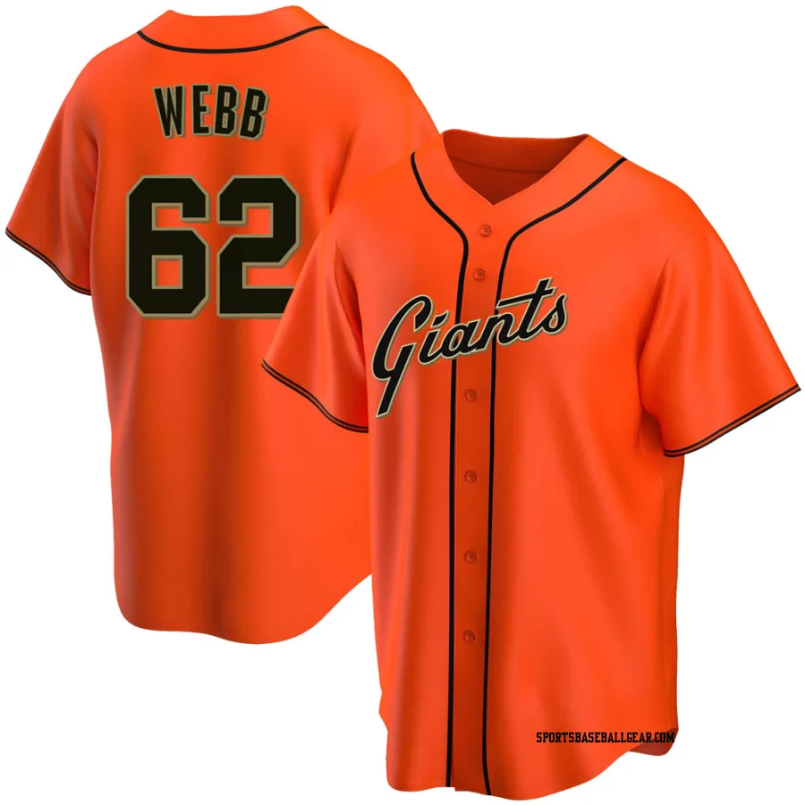 Logan Webb Men's San Francisco Giants Orange Replica Alternate Jersey