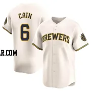 Lorenzo Cain Men's Milwaukee Brewers Cream Limited Home Jersey