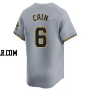 Lorenzo Cain Men's Milwaukee Brewers Gray Limited Away Jersey