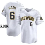 Lorenzo Cain Men's Milwaukee Brewers White Limited Alternate Jersey