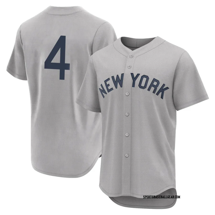 Lou Gehrig Men's New York Yankees Gray Authentic 2021 Field of Dreams Jersey