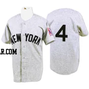 Lou Gehrig Men's New York Yankees Grey Authentic 1939 Throwback Jersey