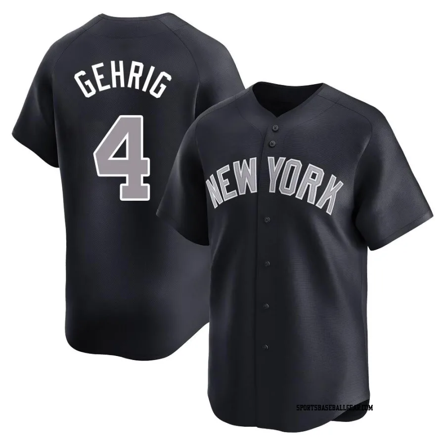 Lou Gehrig Men's New York Yankees Navy Limited Alternate Jersey