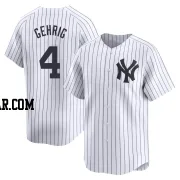 Lou Gehrig Men's New York Yankees White Limited Yankee Home Jersey