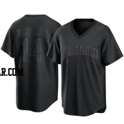 Lou Piniella Men's Seattle Mariners Black Replica Pitch Fashion Jersey