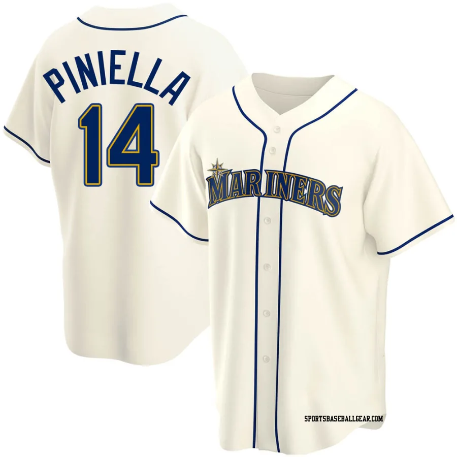 Lou Piniella Men's Seattle Mariners Cream Replica Alternate Jersey