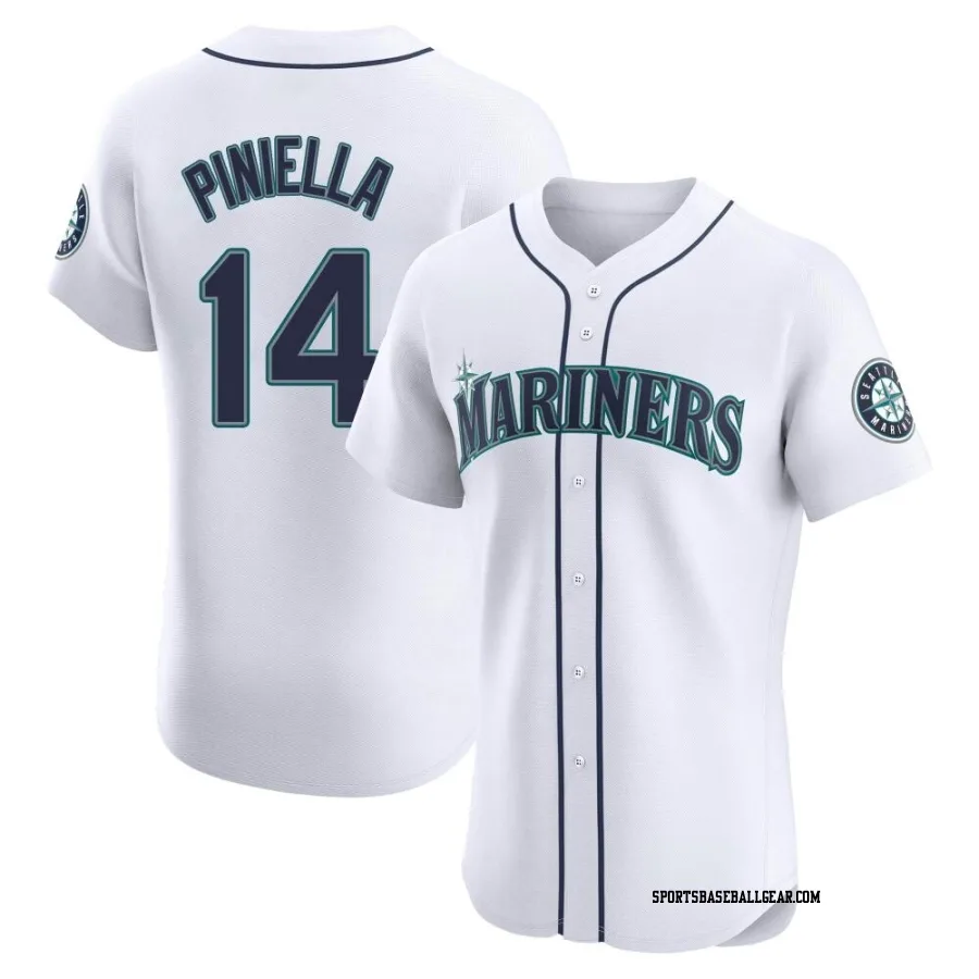 Lou Piniella Men's Seattle Mariners White Elite Home Jersey