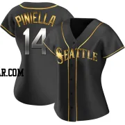 Lou Piniella Women's Seattle Mariners Black Golden Replica Alternate Jersey