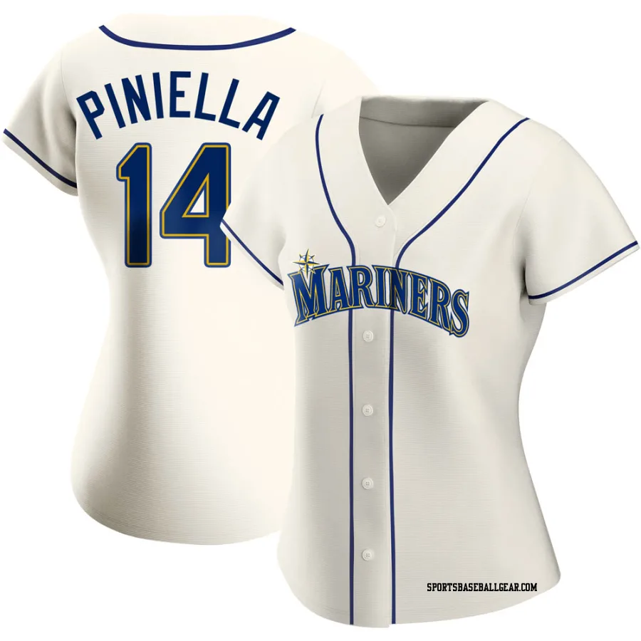 Lou Piniella Women's Seattle Mariners Cream Authentic Alternate Jersey