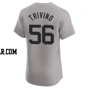 Lou Trivino Men's New York Yankees Gray Elite Road Jersey