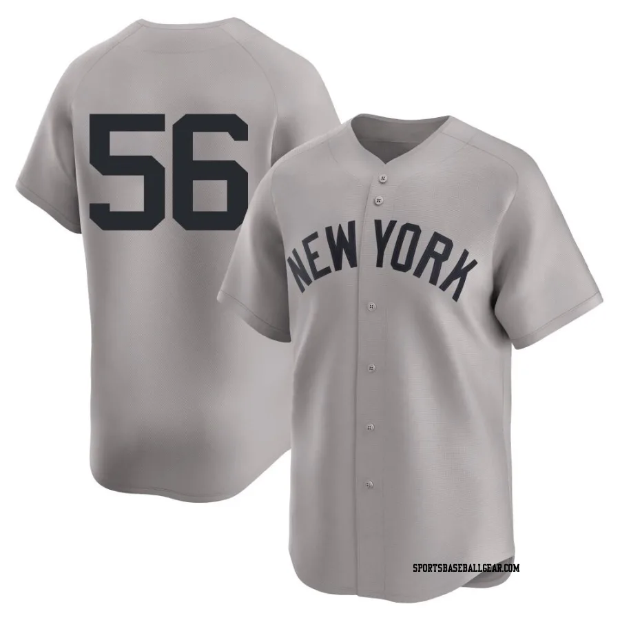 Lou Trivino Men's New York Yankees Gray Limited Away 2nd Jersey