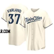 Louie Varland Men's Minnesota Twins Cream Replica Alternate Jersey