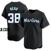 Louis Head Men's Miami Marlins Black Limited Alternate Jersey