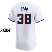 Louis Head Men's Miami Marlins White Elite Home Jersey