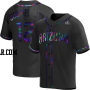 Lourdes Gurriel Jr. Men's Arizona Diamondbacks Black Holographic Replica Alternate 2023 World Series Jersey