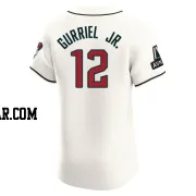 Lourdes Gurriel Jr. Men's Arizona Diamondbacks Cream Elite Home Patch Jersey