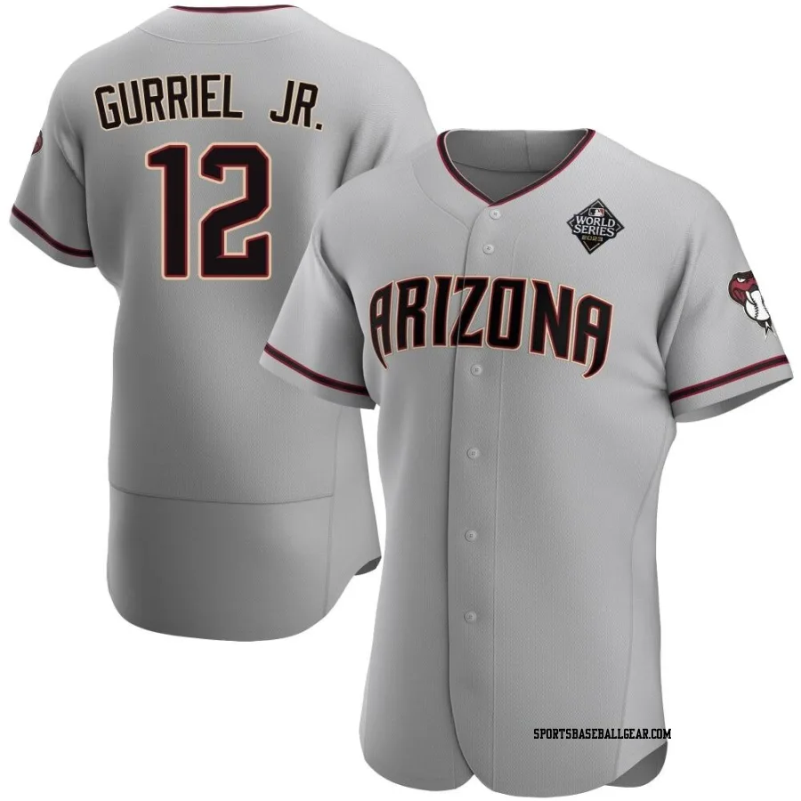 Lourdes Gurriel Jr. Men's Arizona Diamondbacks Gray Authentic Road 2023 World Series Jersey