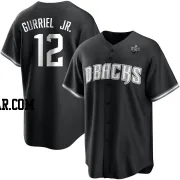 Lourdes Gurriel Jr. Men's Arizona Diamondbacks White Replica Black 2023 World Series Jersey