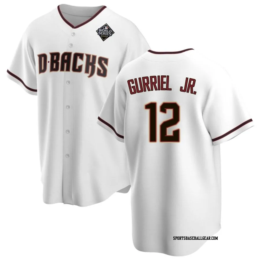 Lourdes Gurriel Jr. Men's Arizona Diamondbacks White Replica Home 2023 World Series Jersey