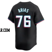 Luarbert Arias Men's Miami Marlins Black Limited Alternate Jersey