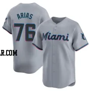 Luarbert Arias Men's Miami Marlins Gray Limited Road Jersey