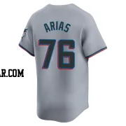 Luarbert Arias Men's Miami Marlins Gray Limited Road Jersey