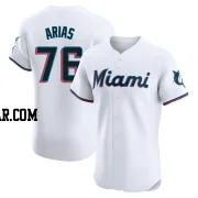 Luarbert Arias Men's Miami Marlins White Elite Home Jersey