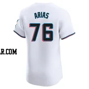 Luarbert Arias Men's Miami Marlins White Elite Home Jersey