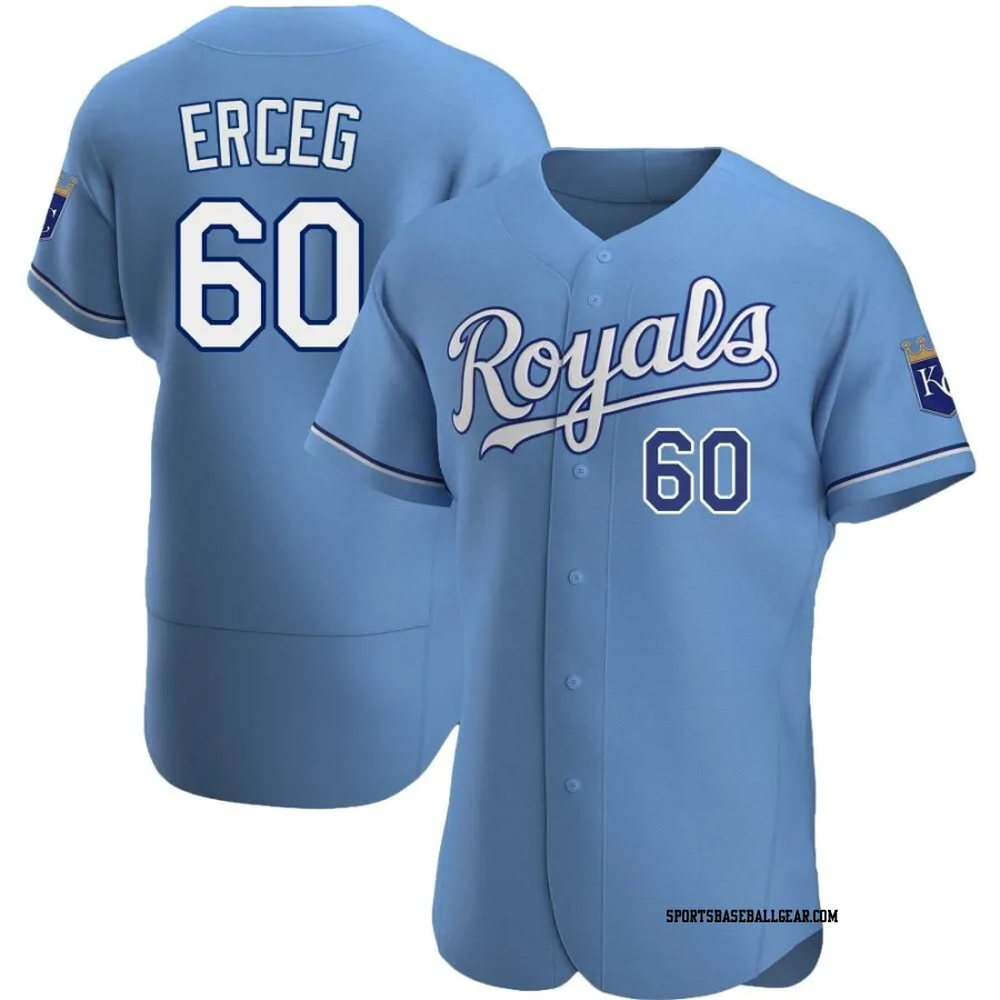 Lucas Erceg Men's Kansas City Royals Light Blue Authentic Alternate Jersey