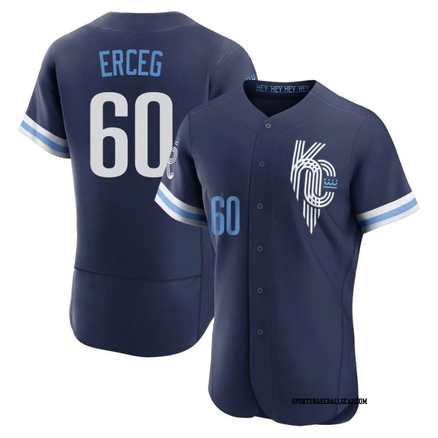 Lucas Erceg Men's Kansas City Royals Navy Authentic 2022 City Connect Jersey