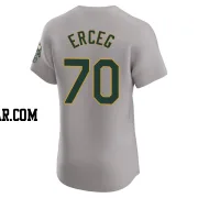 Lucas Erceg Men's Oakland Athletics Gray Elite Road Jersey