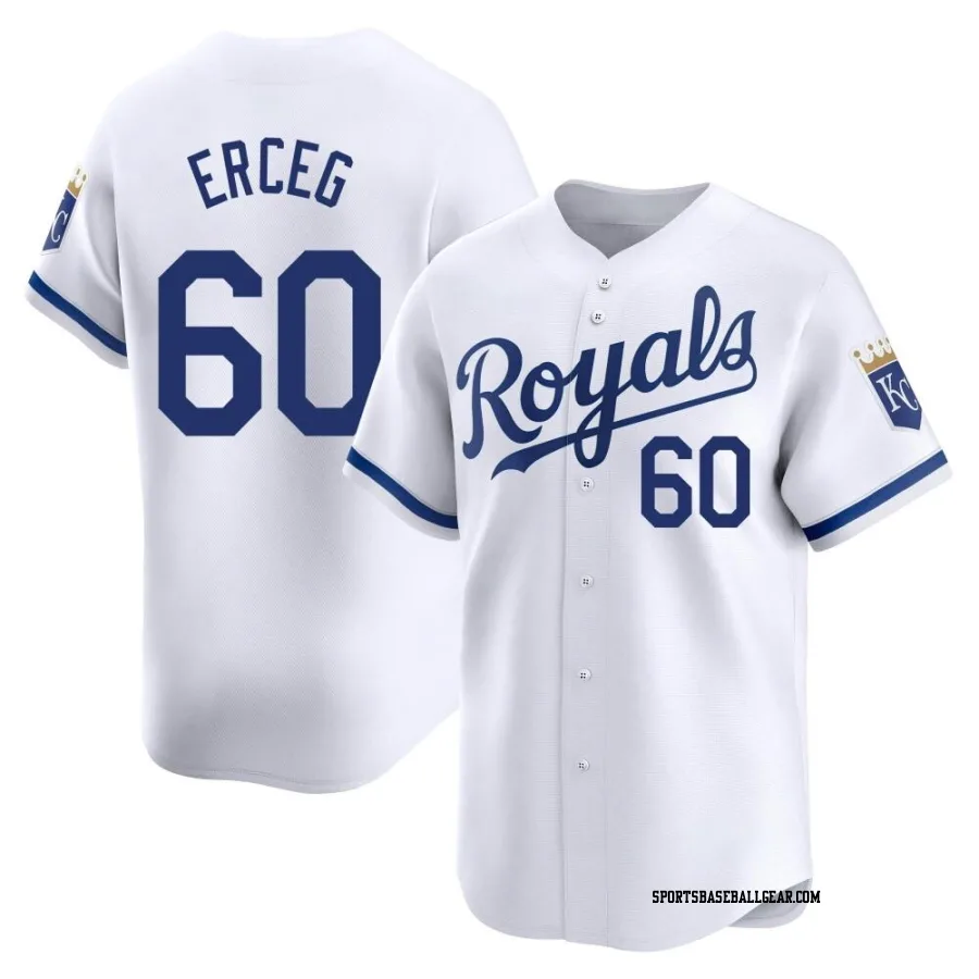 Lucas Erceg Youth Kansas City Royals White Limited Home Jersey