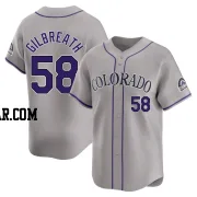 Lucas Gilbreath Men's Colorado Rockies Gray Limited Road Jersey