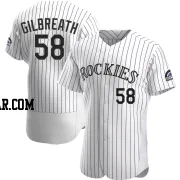 Lucas Gilbreath Men's Colorado Rockies White Authentic Home Jersey