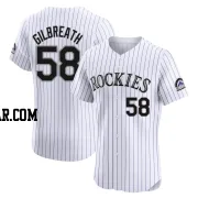 Lucas Gilbreath Men's Colorado Rockies White Elite Home Jersey